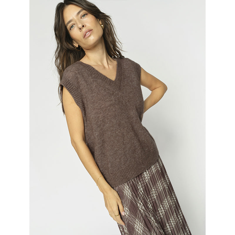 Mos Mosh Mape V-neck Knit Vest