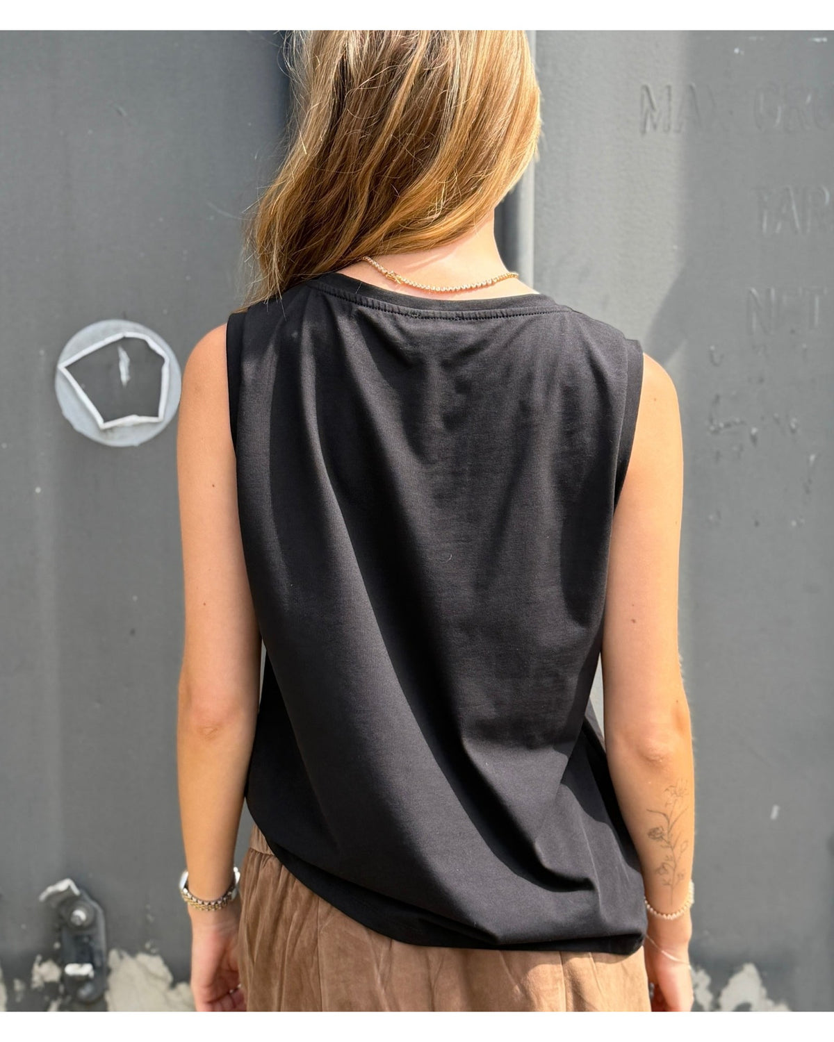 Black Colour BCMay V-neck Top - Black