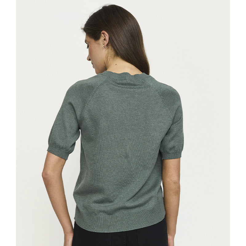 Soft Rebels SRMarla SS O-neck Strik - Balsam Green