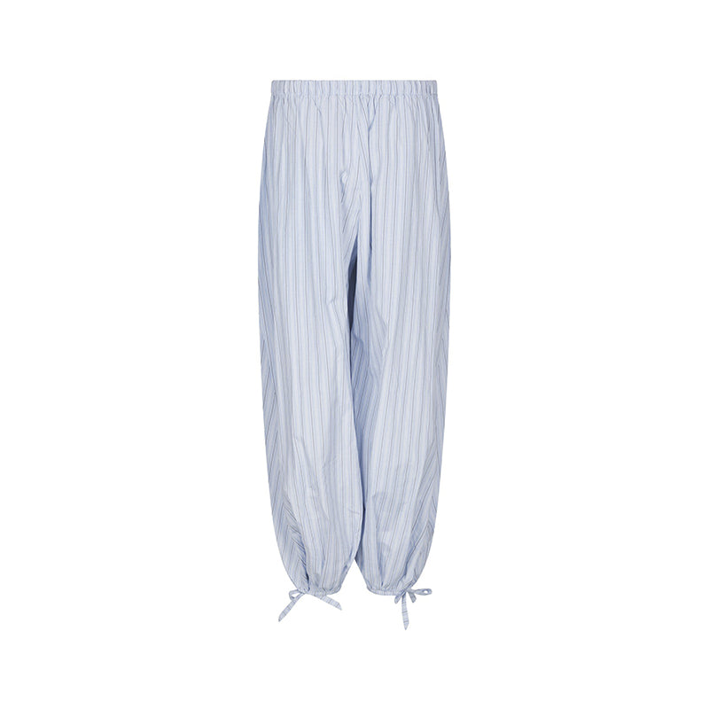 Neo Noir Roxane Ballon Double Stripe Bukser - Light Blue