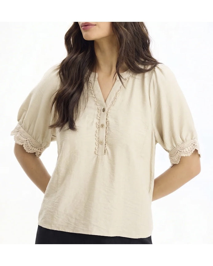 In Front Bianca Bluse - Cream