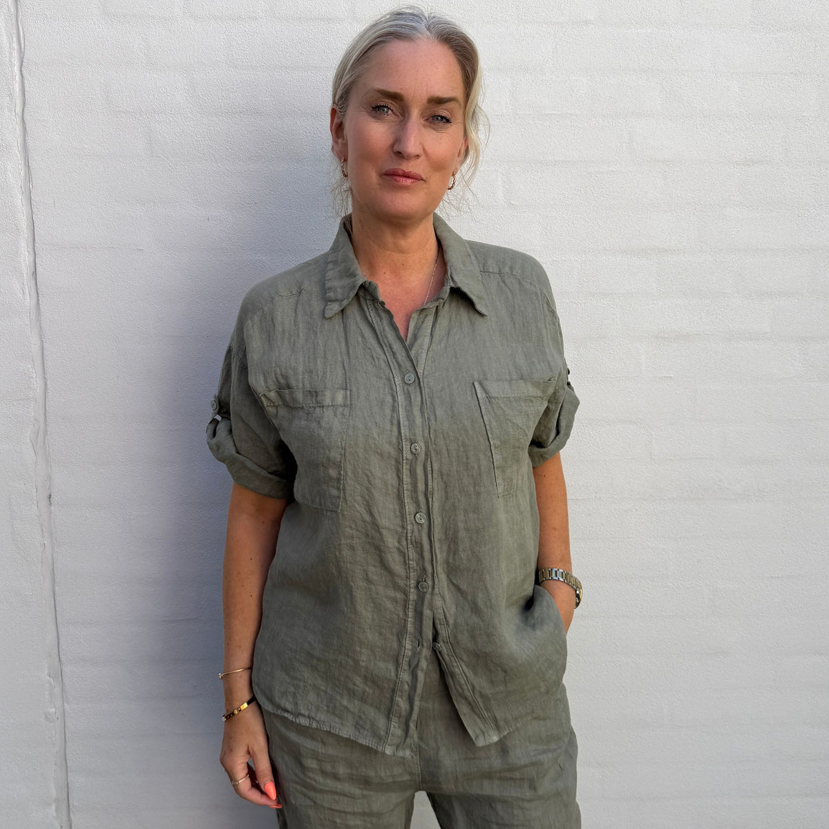 Copenhagen Luxe 9770 Skjorte - Light Army
