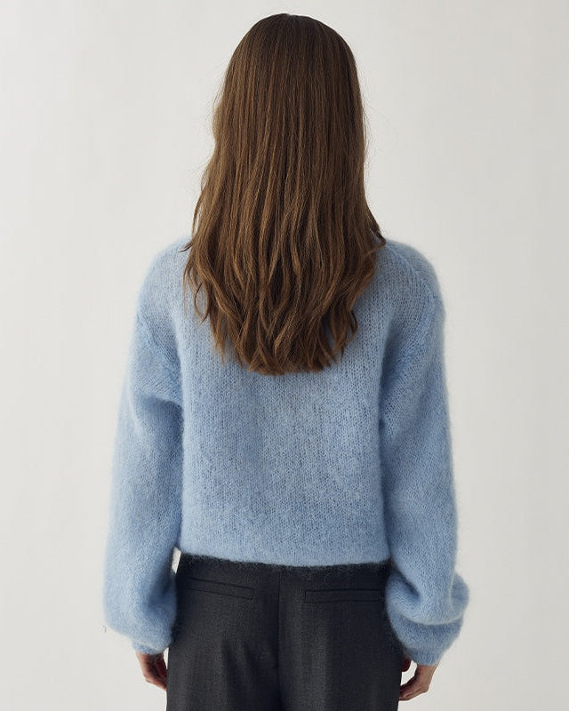 Noella N-Kae Mohair Cardigan - Baby Blue