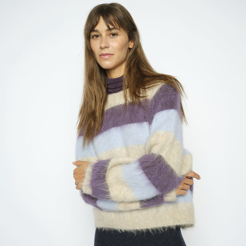 Mos Mosh MMSuvi Stripe Strik - Sweet Grape