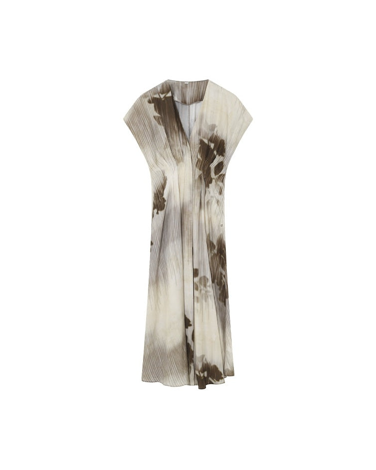 Gustav Harriet Kjole - Cream/Brown