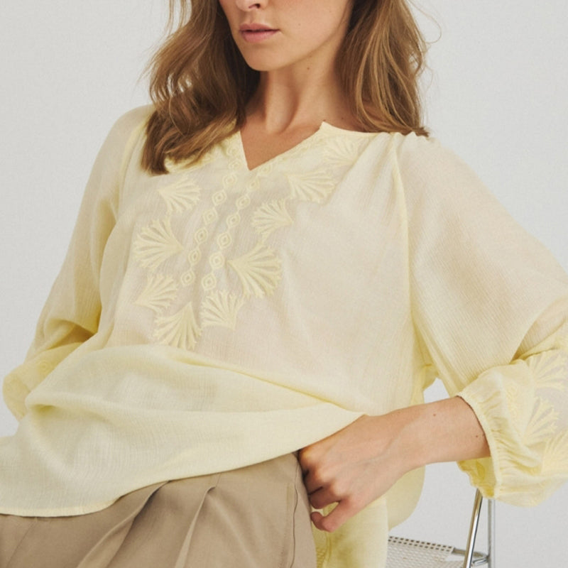 Luxzuz Vicky Bluse - Soft Yellow