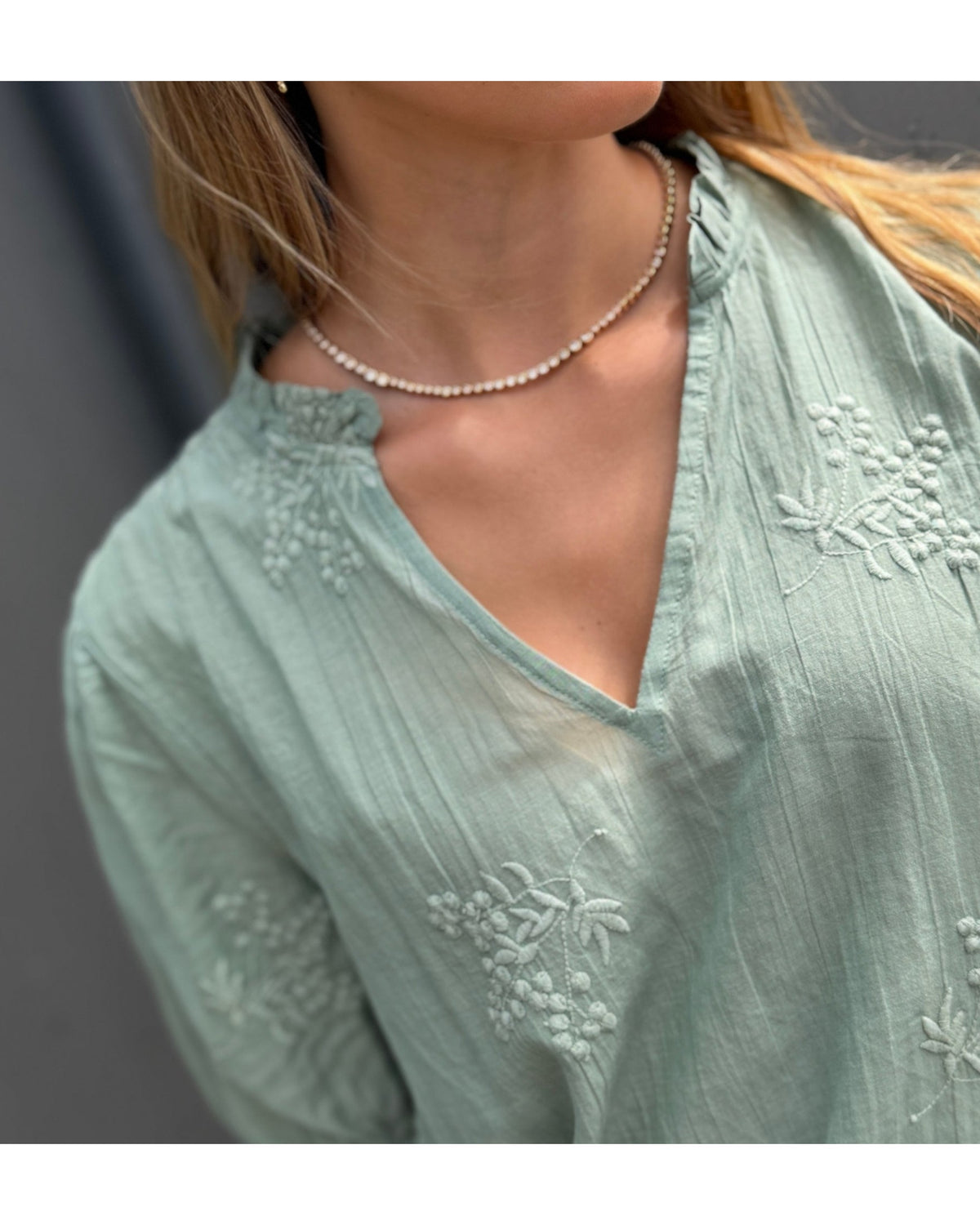 Continue Emma Bluse - Army