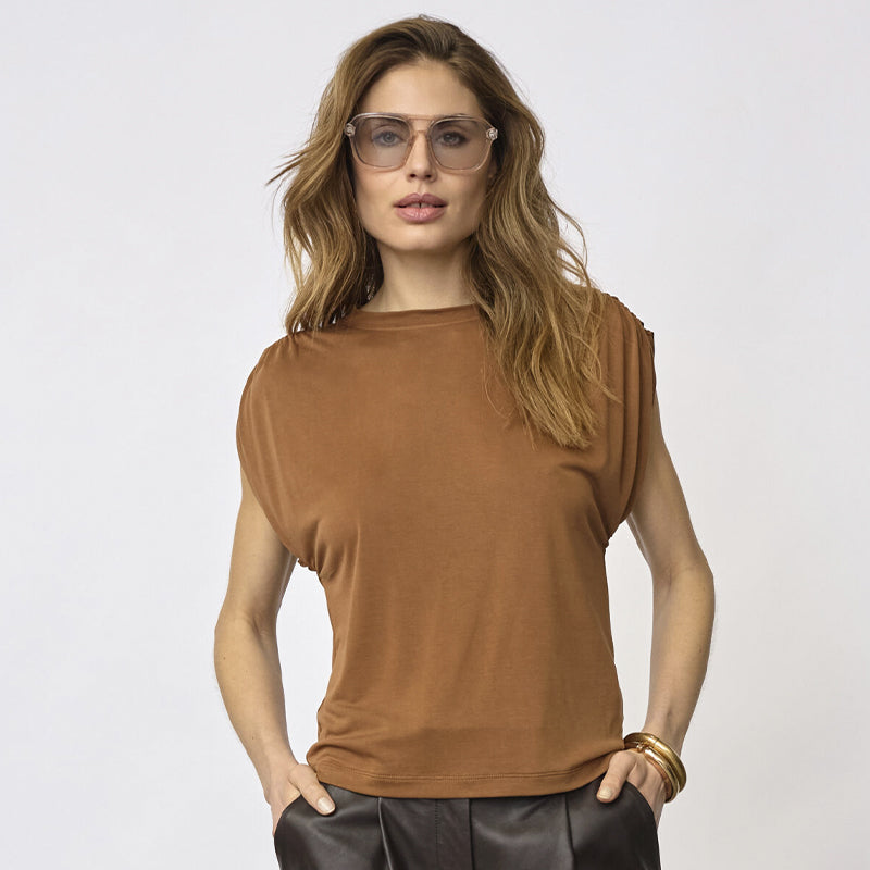 Co'cocoure Camillacc ruched shoulder T-shirt