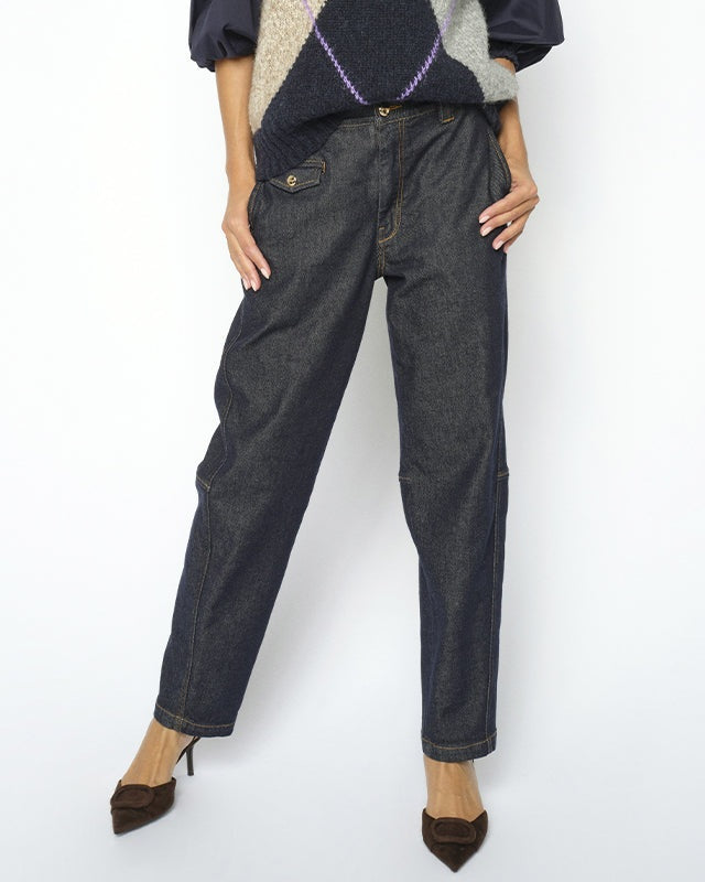 Mos Mosh MMAymen Chino Denim Jeans - Dark Blue