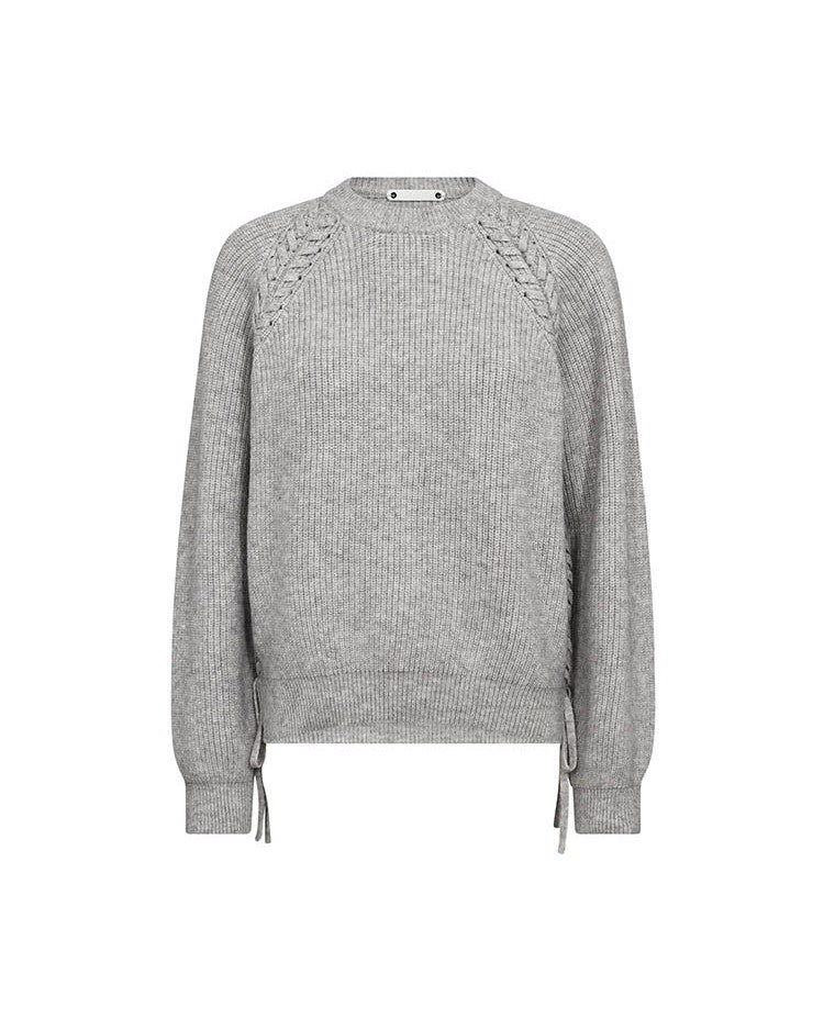 Co'couture RowCC Braid String Strik - Grey Melange