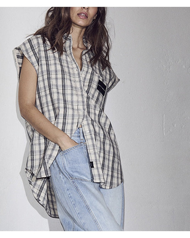 Haute L'amitie Rixton NS Check Skjorte - Off-white