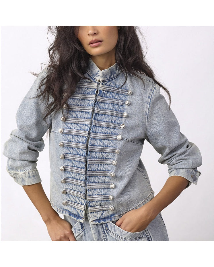 Co'couture JacksonCC Officer Denim Jakke - Bleach Denim