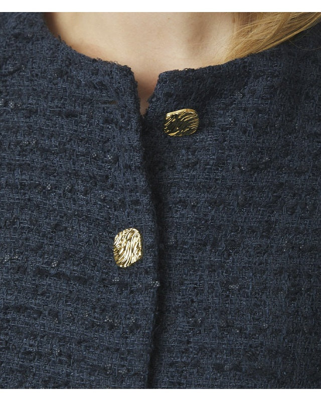 Neo Noir Rosella Buckle Jakke - Navy