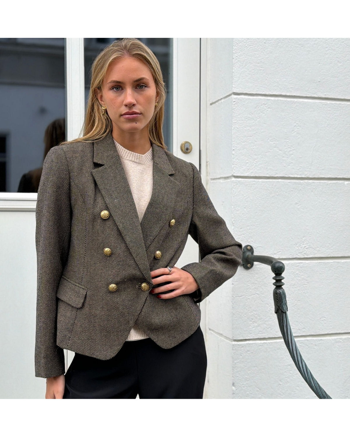 PBO Crombie Blazer - Black/Beige