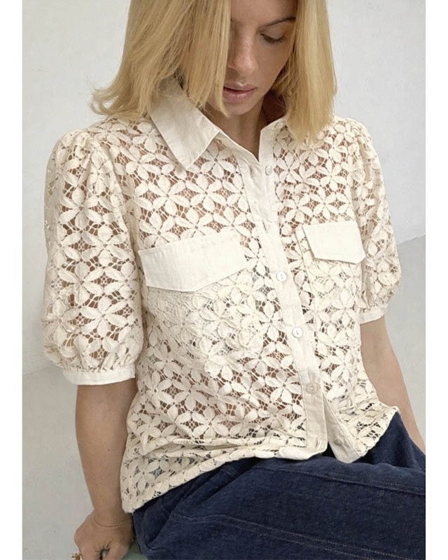 Continue Charlotte Lace SS - Off White