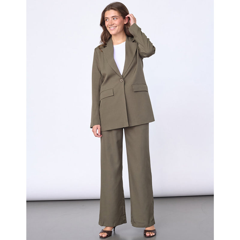 Sisters Point Viksa-bl Blazer - D. Olive Melange