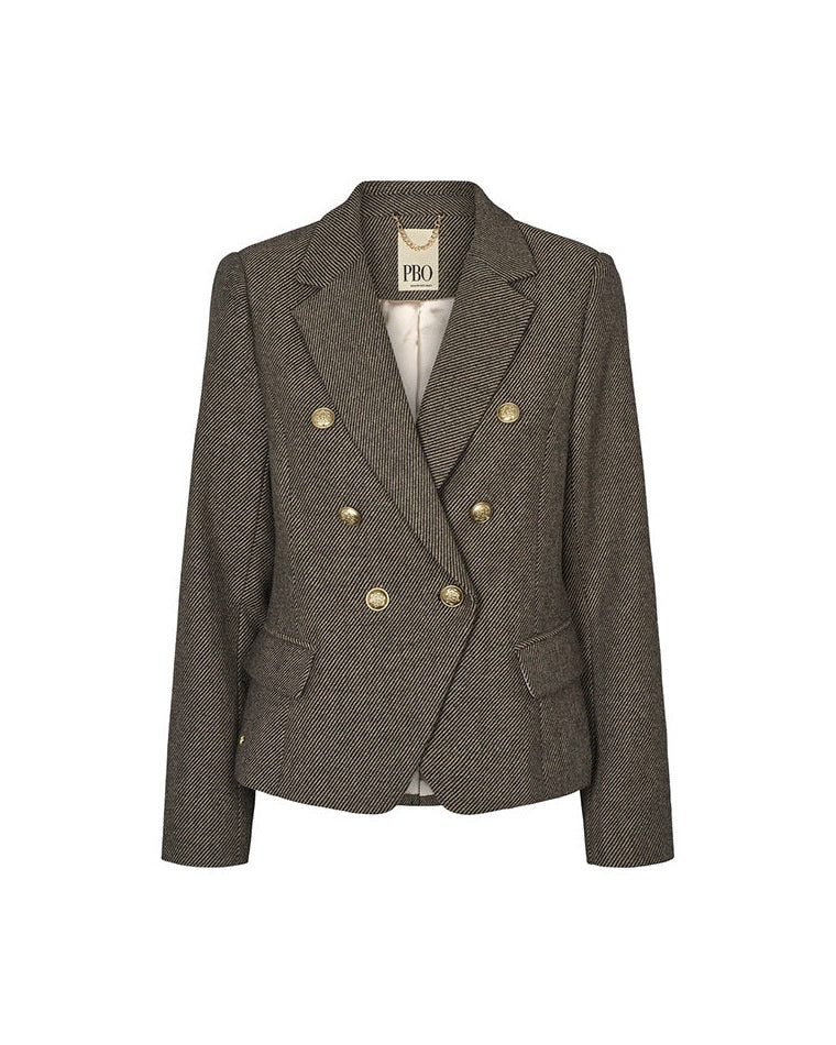 PBO Crombie Blazer - Black/Beige