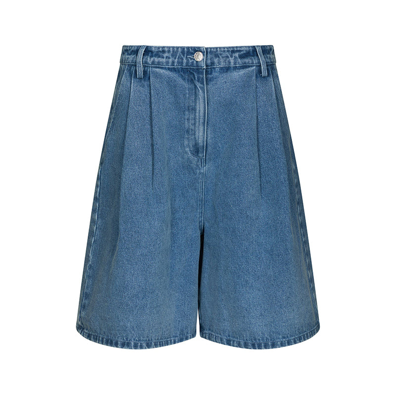 Neo Noir Rosel Denim Shorts - Blue