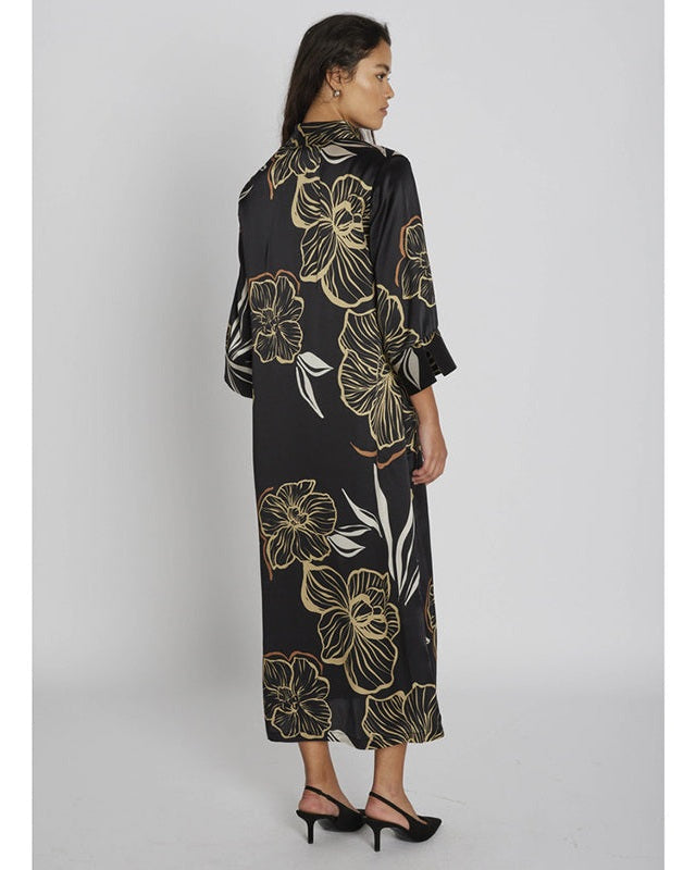 PBO Simbia Kjole - Black Print