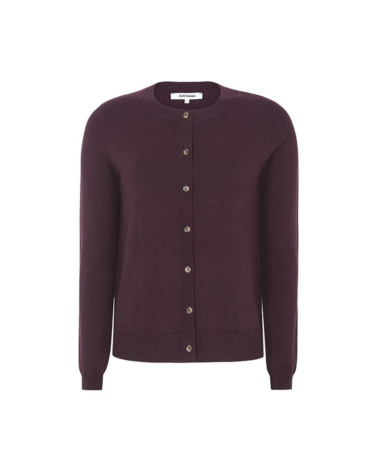 Soft Rebels SRMarla Strik Cardigan - Vinyard Wine