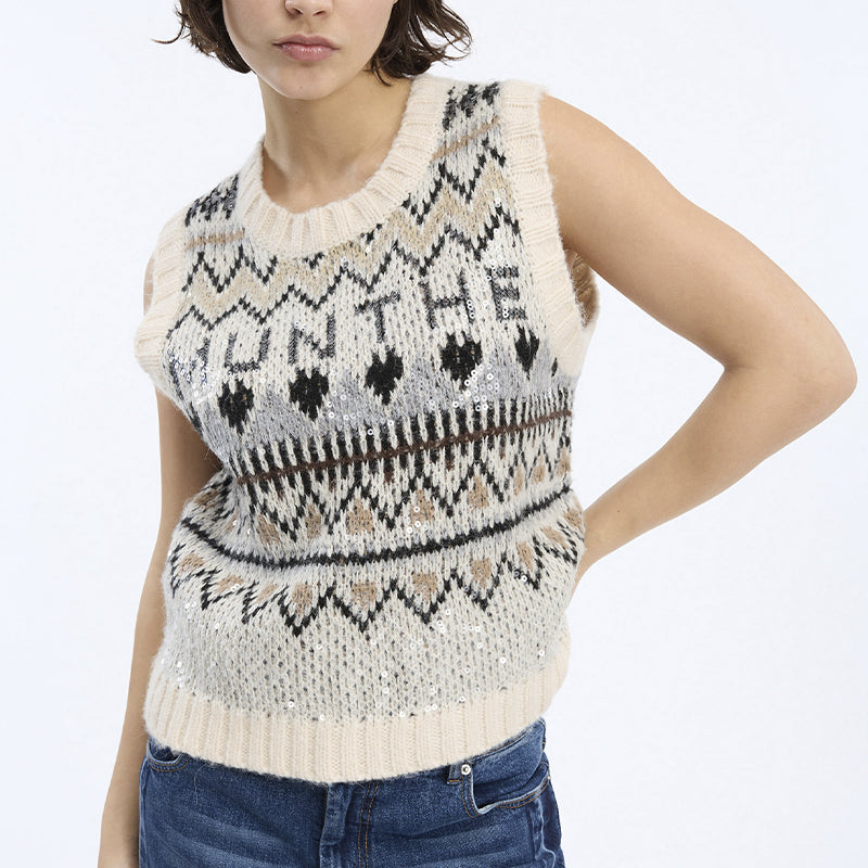 Munthe Vitaism Vest - Mixcreme