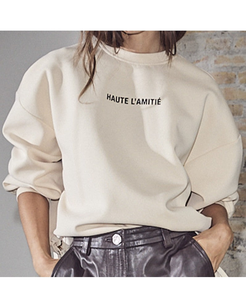 Haute L'amitie New Studio Tie Sweatshirt - Pearl