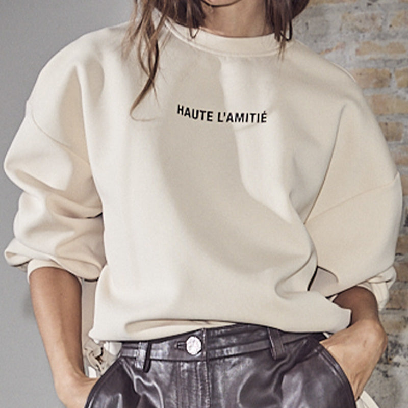Haute L'amitie New Studio Tie Sweatshirt - Pearl