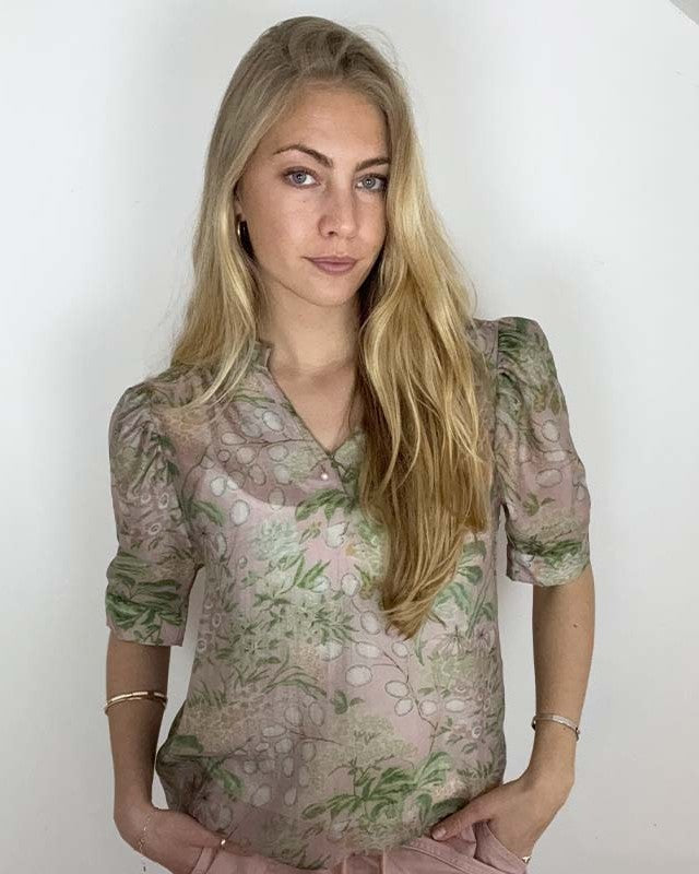 Continue Moe Flower Bluse - Flower Print