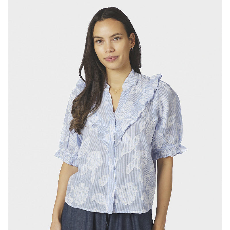 Neo Noir Manet Bluse - Light Blue