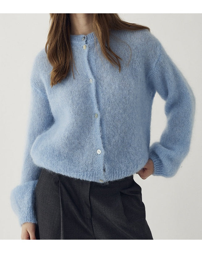 Noella N-Kae Mohair Cardigan - Baby Blue