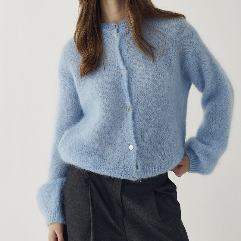 Noella N-Kae Mohair Cardigan - Baby Blue