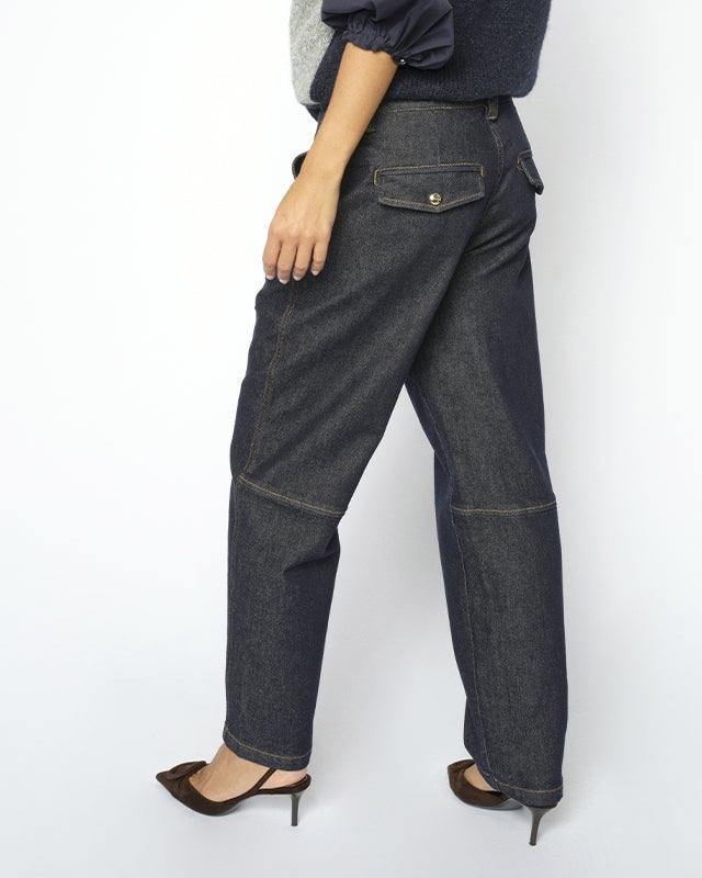 Mos Mosh MMAymen Chino Denim Jeans - Dark Blue