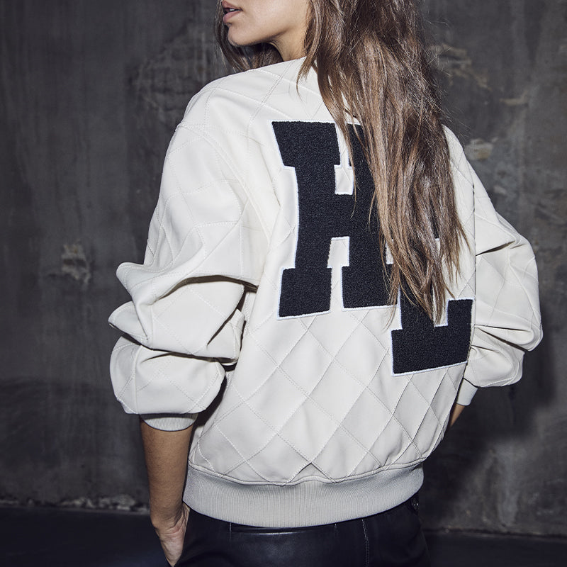 Haute L'amitie Quilt PU Bomber Jakke