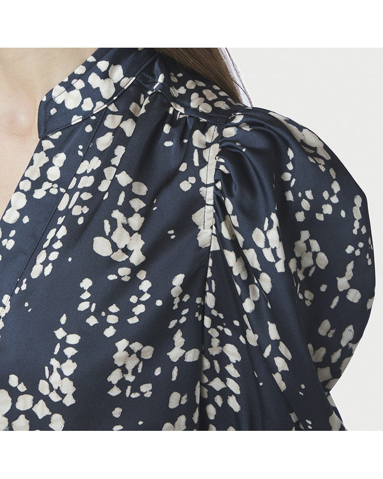 Neo Noir Roella Scatter Print Bluse - Navy