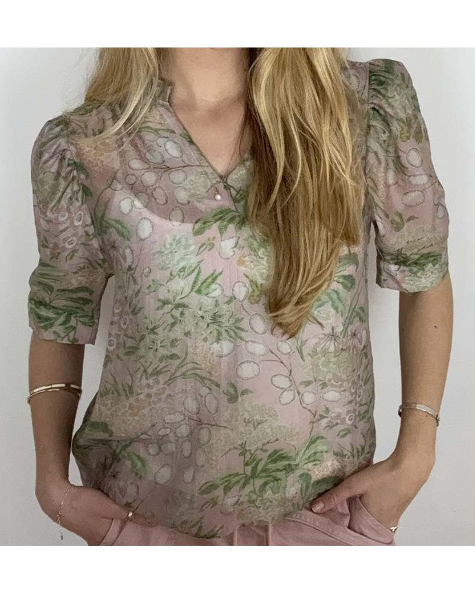 Continue Moe Flower Bluse - Flower Print