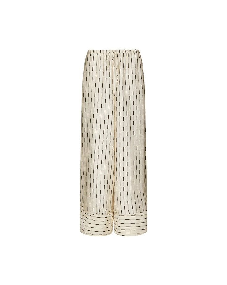 Neo Noir Sora Print Bukser - Creme