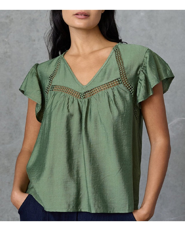 Love & Divine Love1616 Bluse - Dark Olive