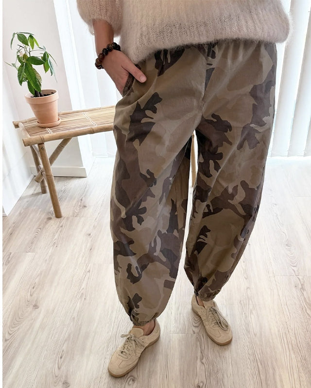 Black Colour BCAlly Ballon Bukser - Brown Camouflage