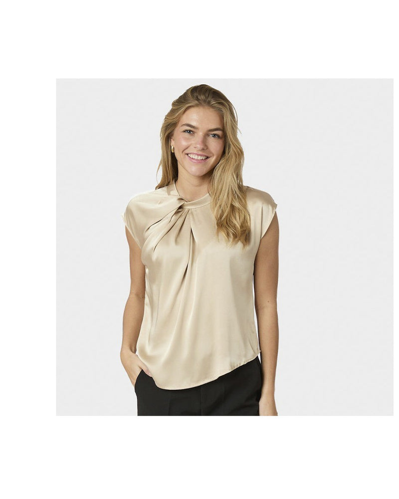 Neo Noir Fleur Drapy Bluse
