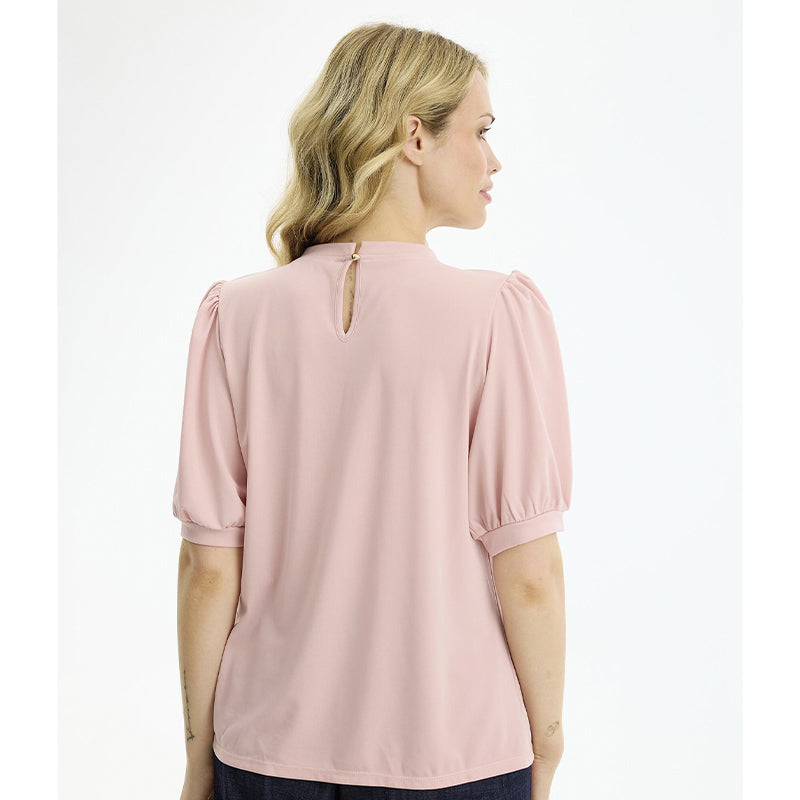 In Front Grazia Bluse - Dusty Rose