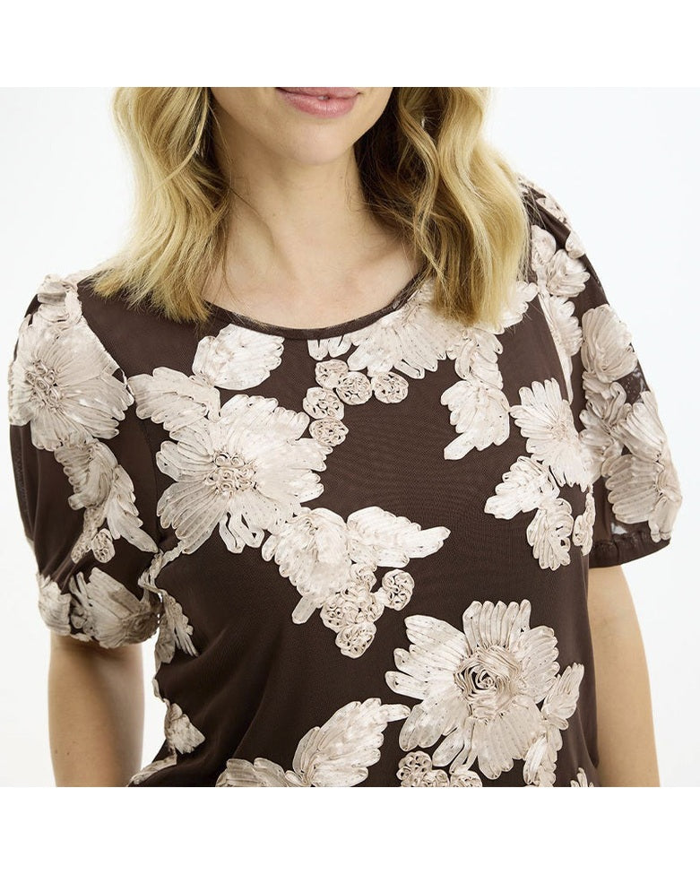 In Front Cadeau Bluse - Brown