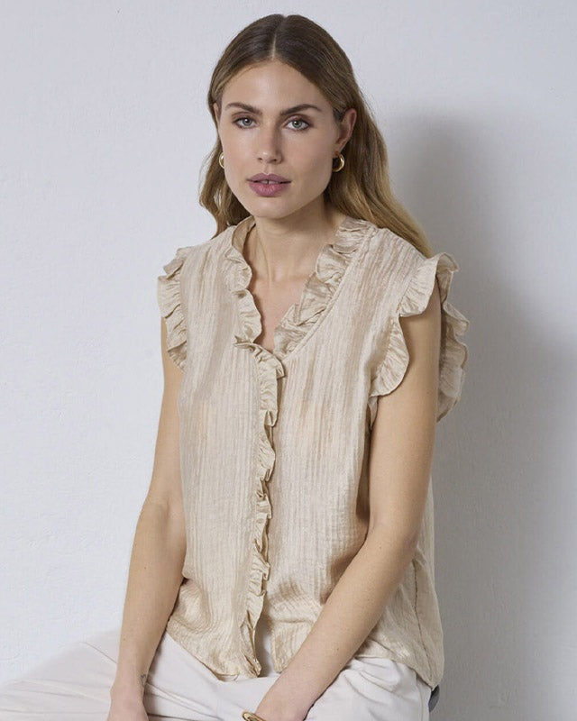 Co'couture Tassy Frill Top