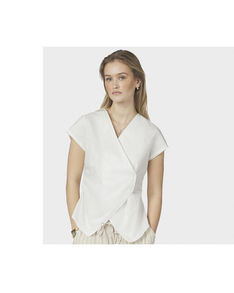 Neo Noir Fidi Poplin Top - White