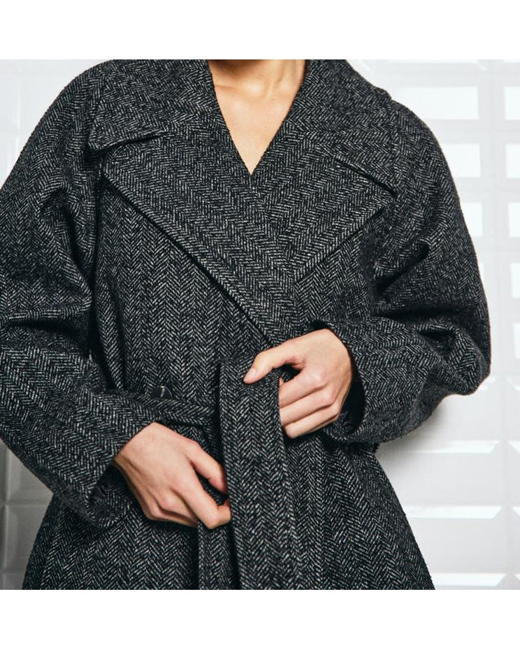 Withblack Brooklyn Herringbone Jakke - Black