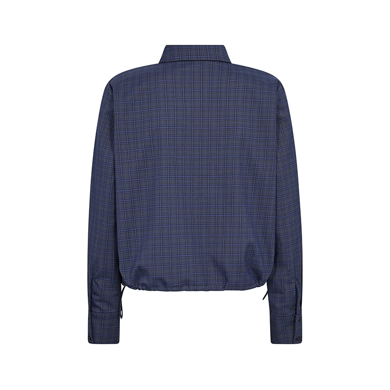 Co'couture DaxterCC Check Pleat Skjorte - New Blue
