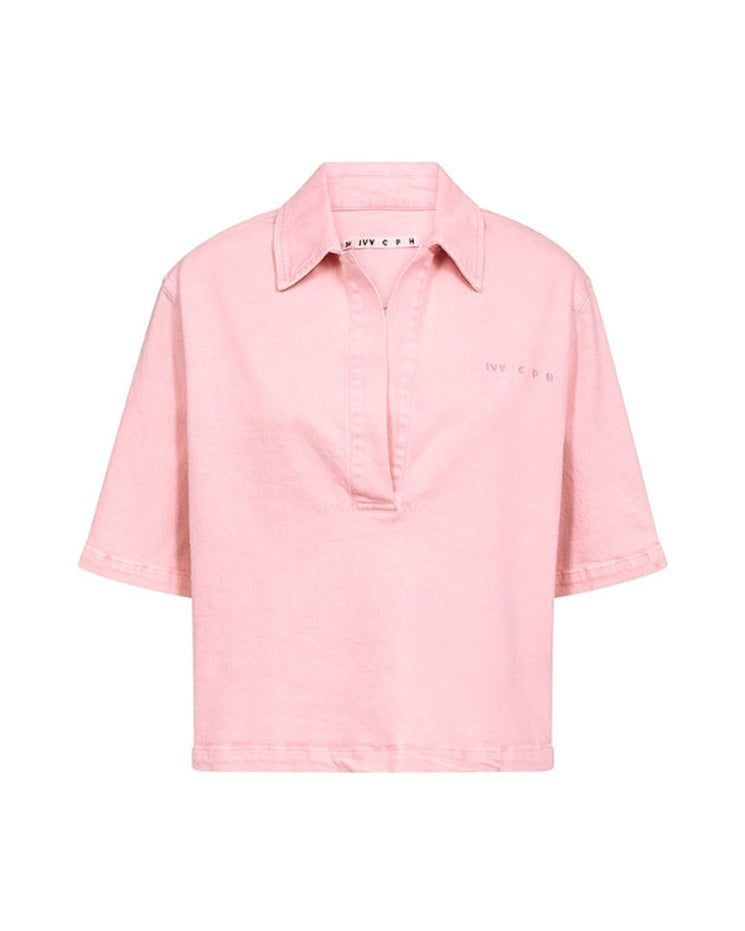 Ivy Cph Opera Oversized Polo Skjorte - Antique Blossom