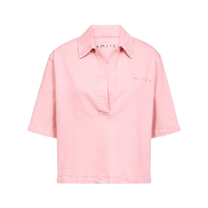 Ivy Cph Opera Oversized Polo Skjorte - Antique Blossom