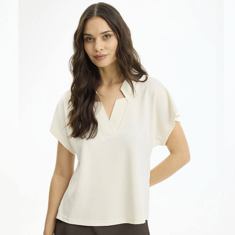 In Front Paloma Bluse - Cream