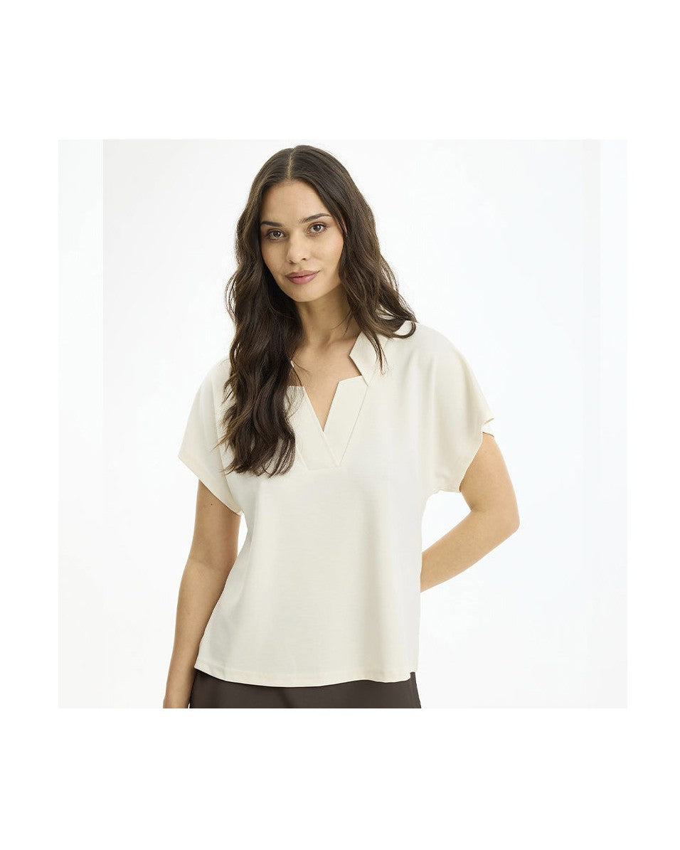 In Front Paloma Bluse - Cream