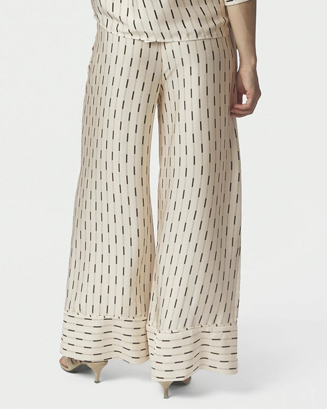 Neo Noir Sora Print Bukser - Creme